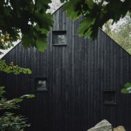 River, Rock, Fire by Mimosa Architects near Sazava river