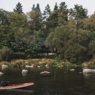 Log cabin on the banks of Sazava River