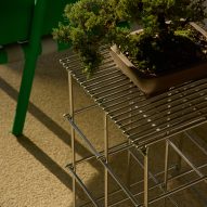 Dezeen Showroom New Releases newsletter includes scaffolding-like table
