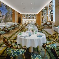 Restaurant with green carpet