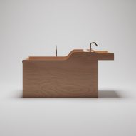 David Chipperfield creates freestanding plywood bathtub for Agape