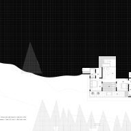 Basement plan of Summer Home by Mindspark Architects