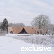 Timber wraps around "magical and out-of-the-ordinary" children's theatre in Denmark