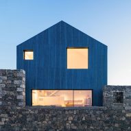 Atelier Backlar wraps Portuguese clifftop house in recycled ocean plastic