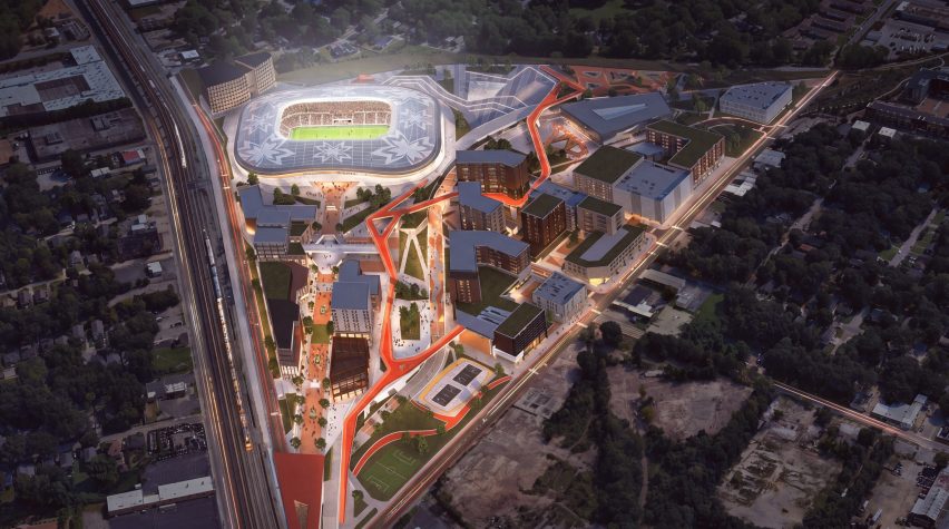 Concept for Atlanta Women's Soccer Stadium by Leslie Koffi and Melia Whitney