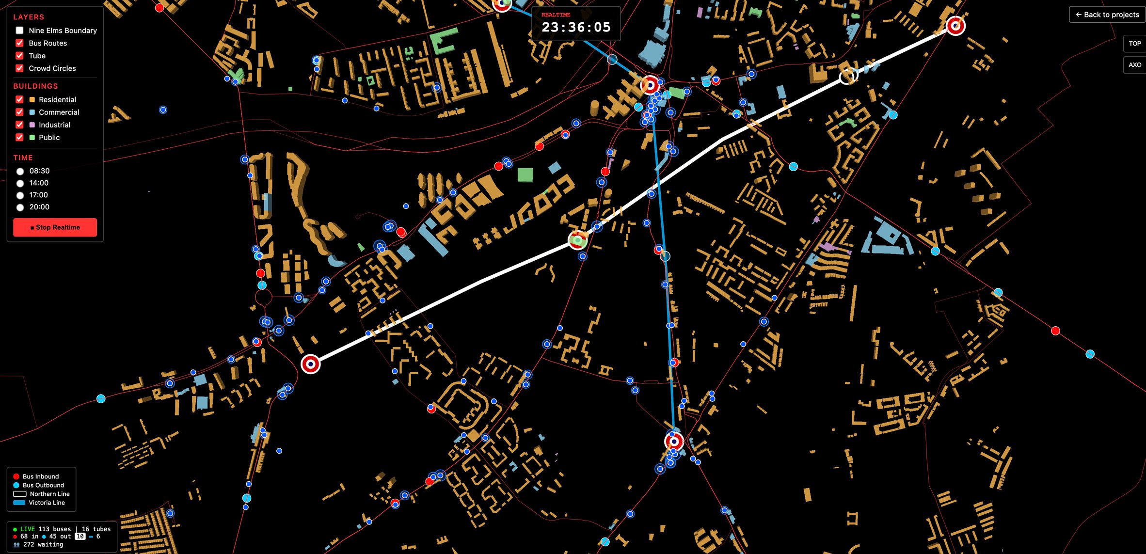 Live interactive map