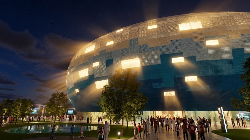 Render of a stadium