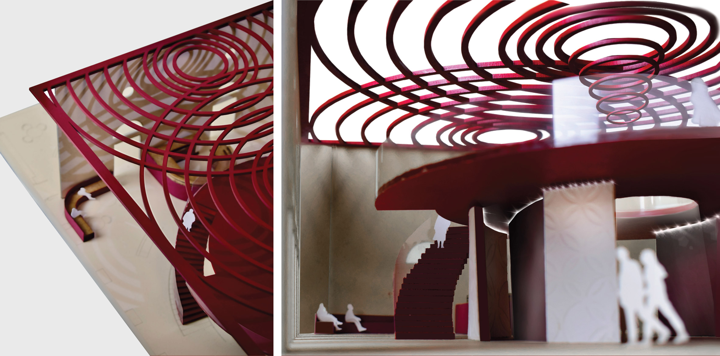 Representaciones del modelo del centro cultural.