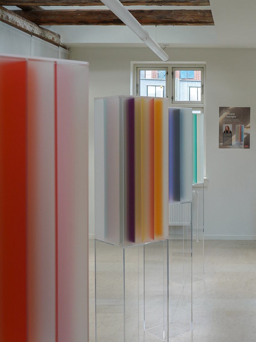 Colourful acryclic sculptures