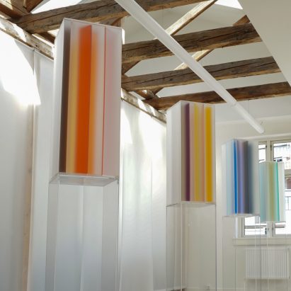 Sculptures made from colourful acrylic