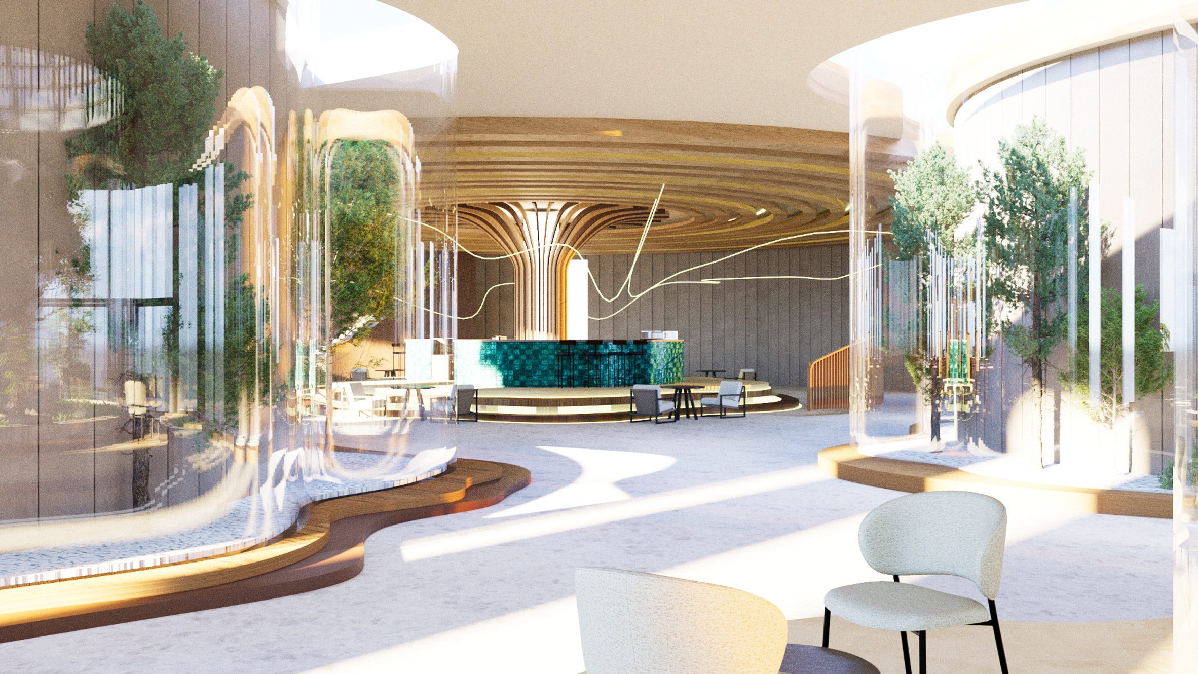 Render of a youth, entrepreneurs, students and professionals support centre