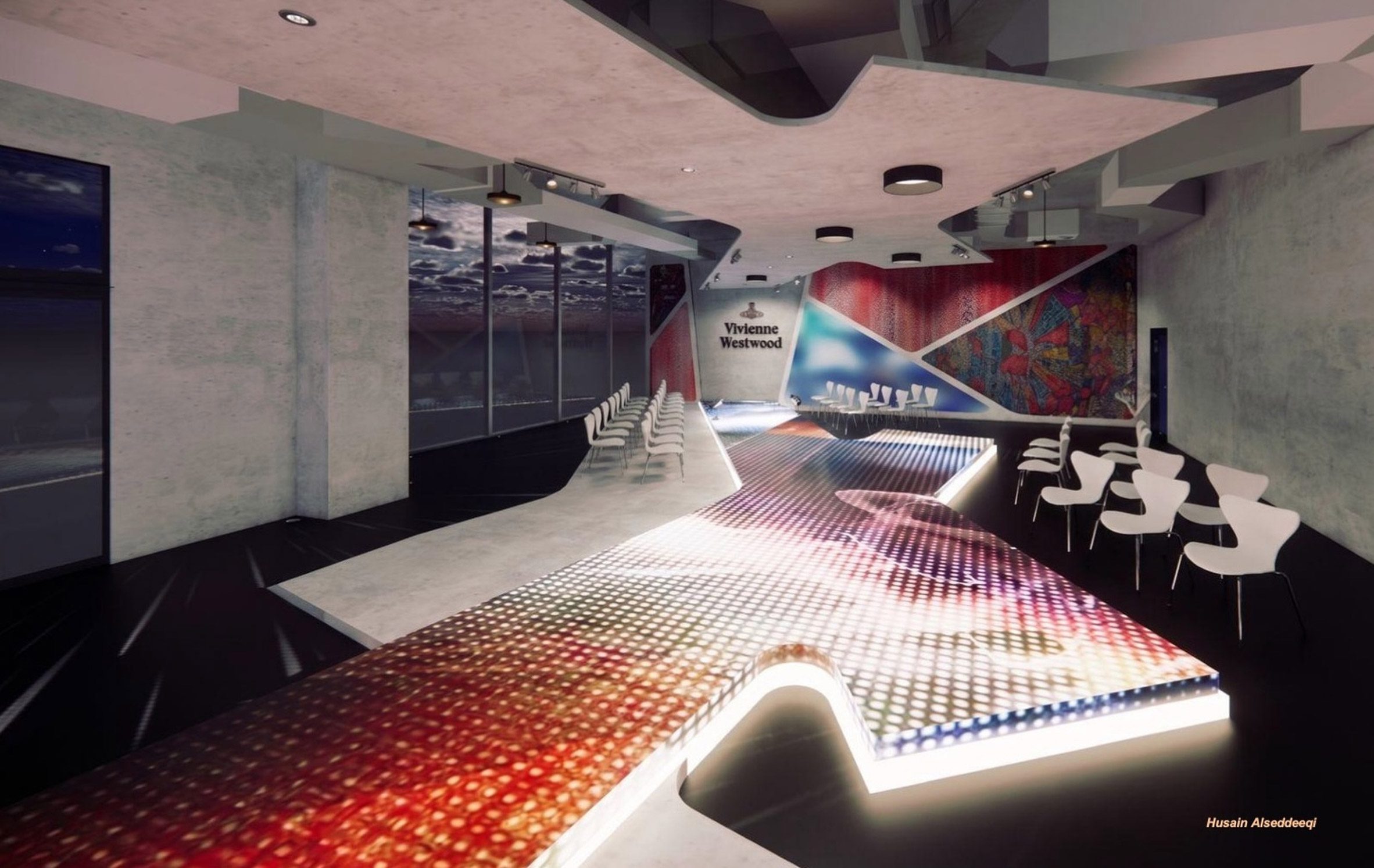 Render ofa Vivienne Westwood office