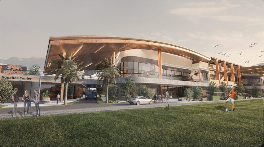 Render of a sports centre