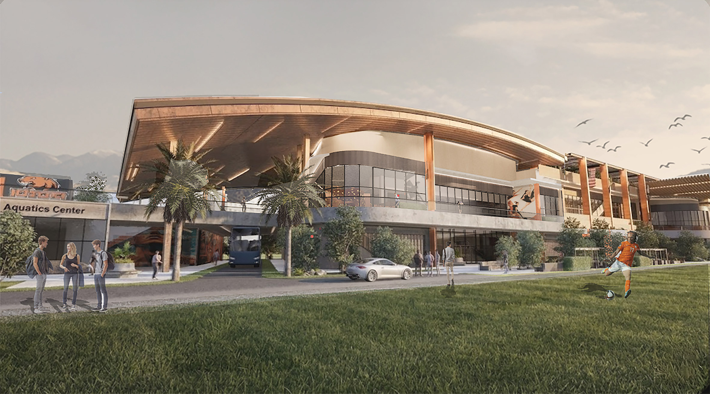 Renders de centros deportivos