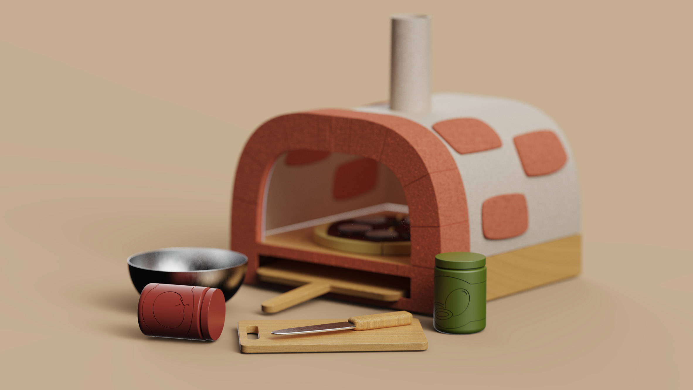 Conjunto de fazer pizza de Laura Smithson