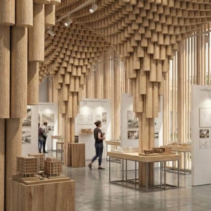 Render of an architecture museum