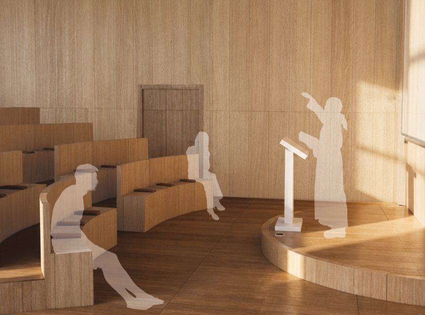 Render of a lecture theatre
