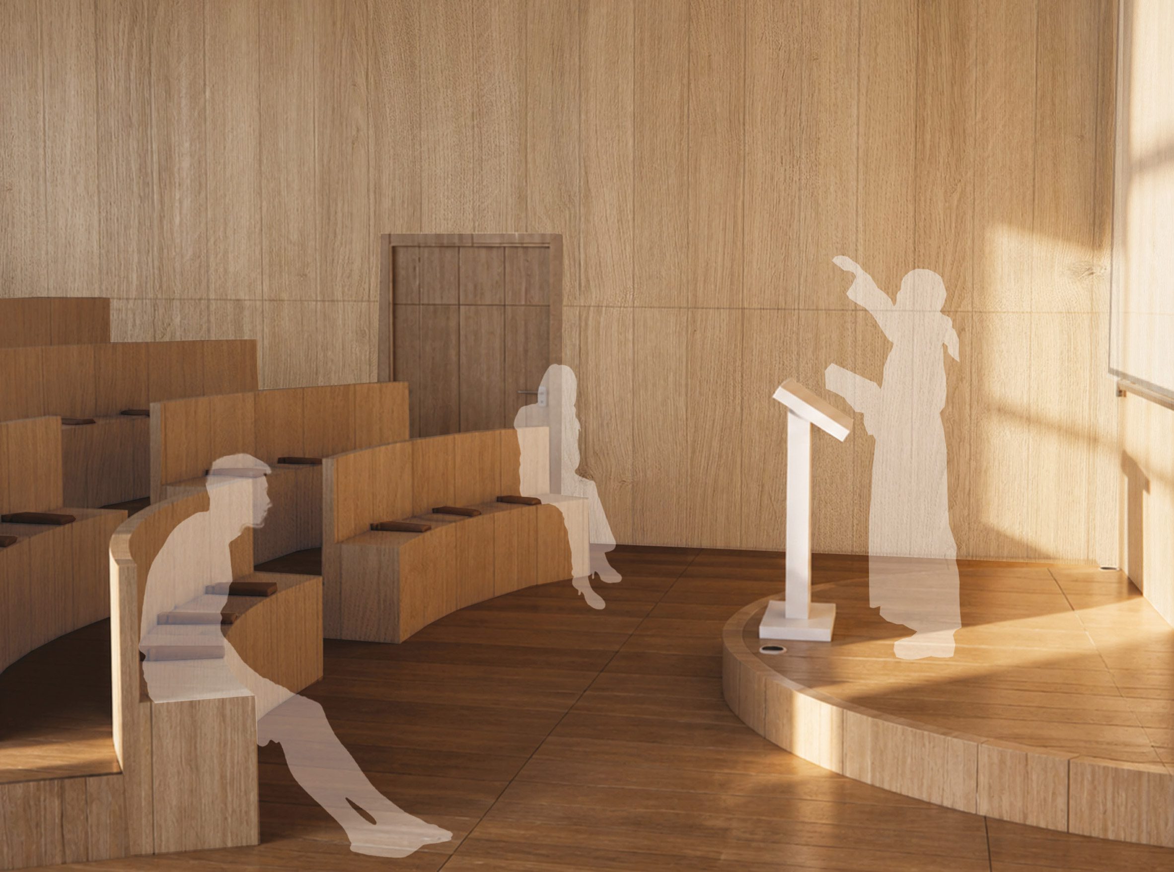 Render of a lecture theatre