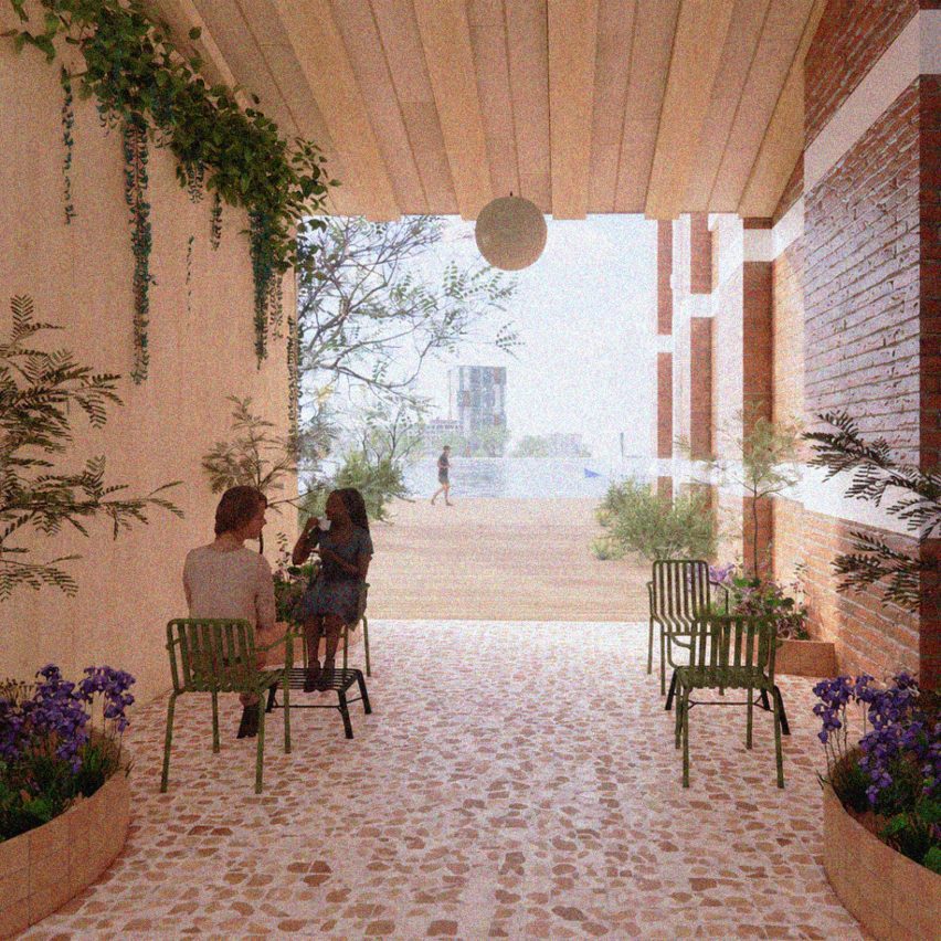 Render of a wellness retreat for students