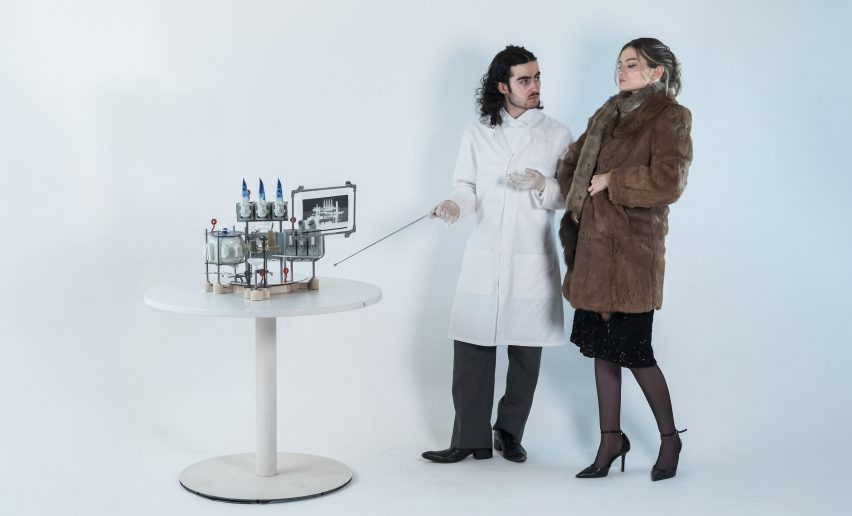 Photo of two people and equipment