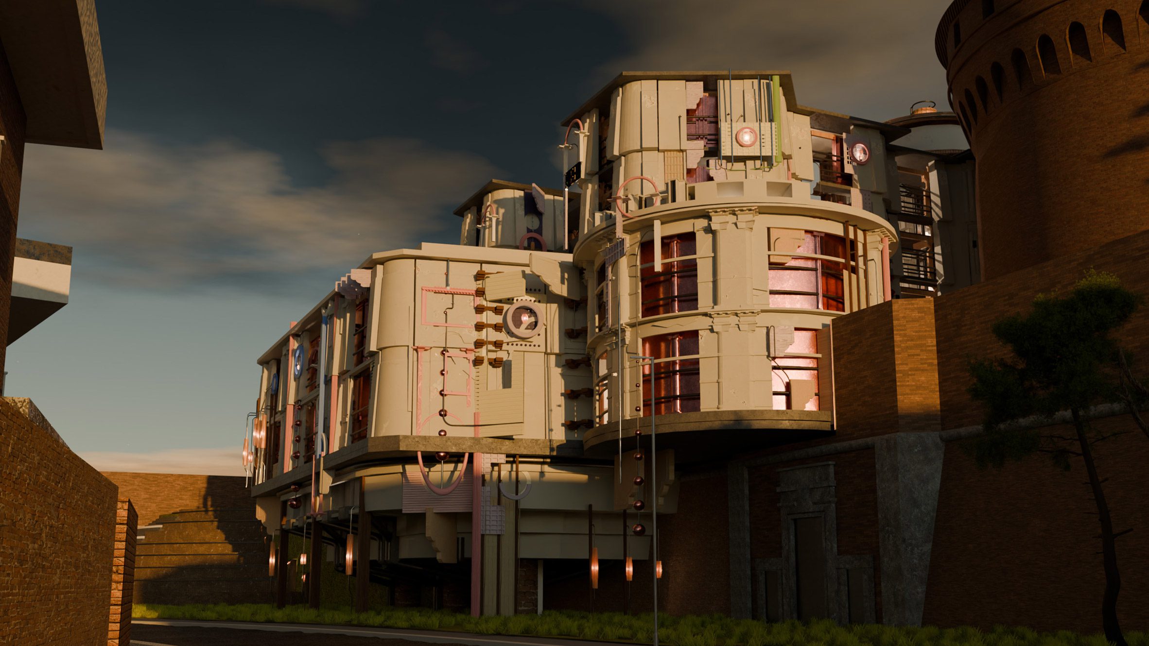 Render of an embassy
