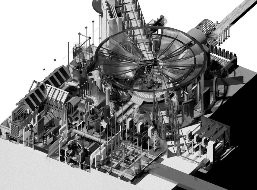 Render of an architecture model