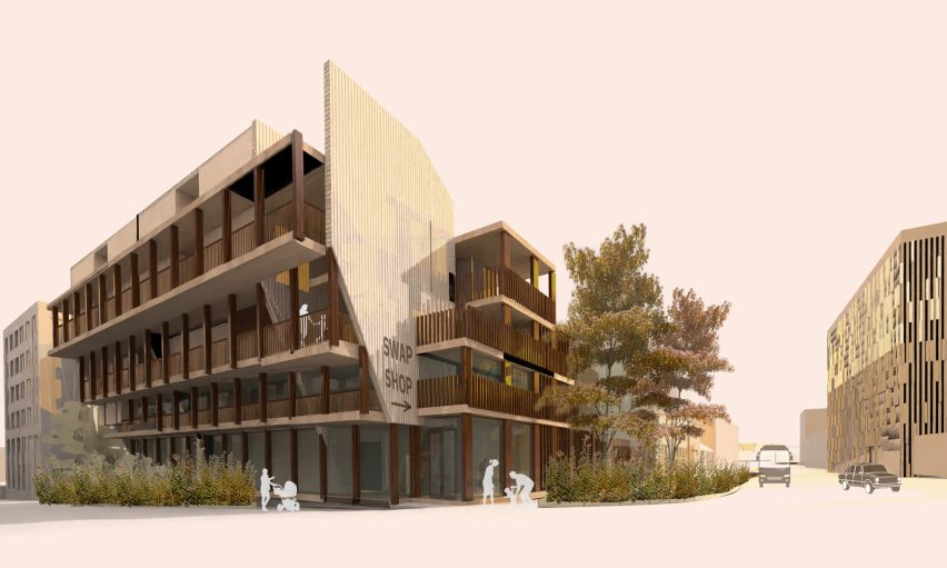 Render of a living-learning environment for student parents