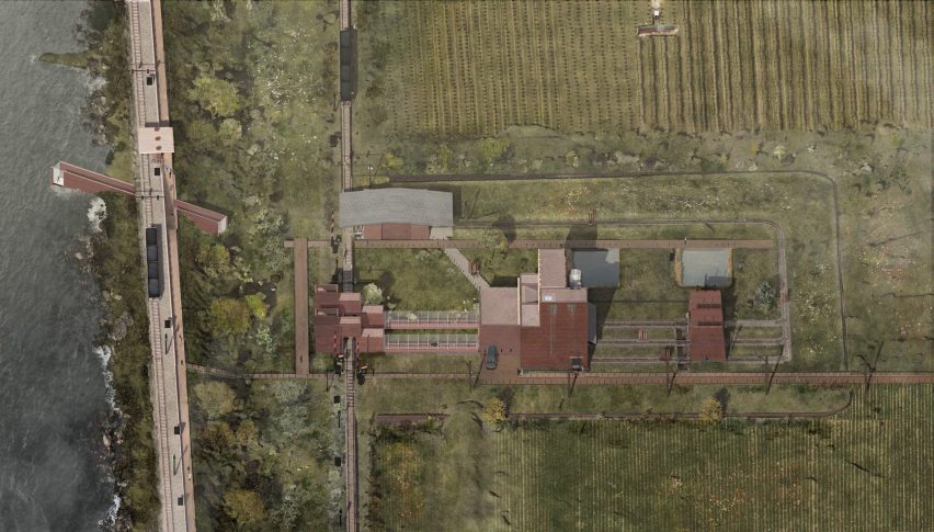 Render of a factory