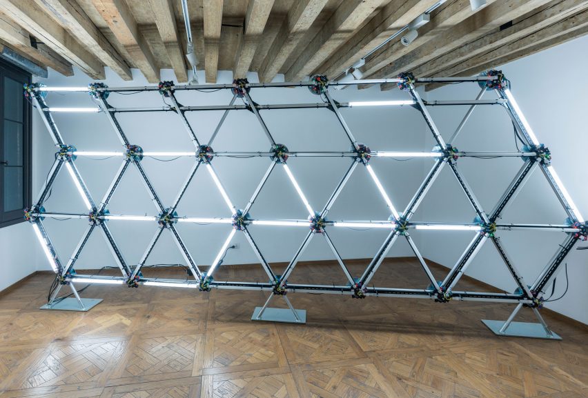 Photo of a geometric, metal structure