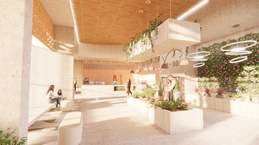 Render of a community hub