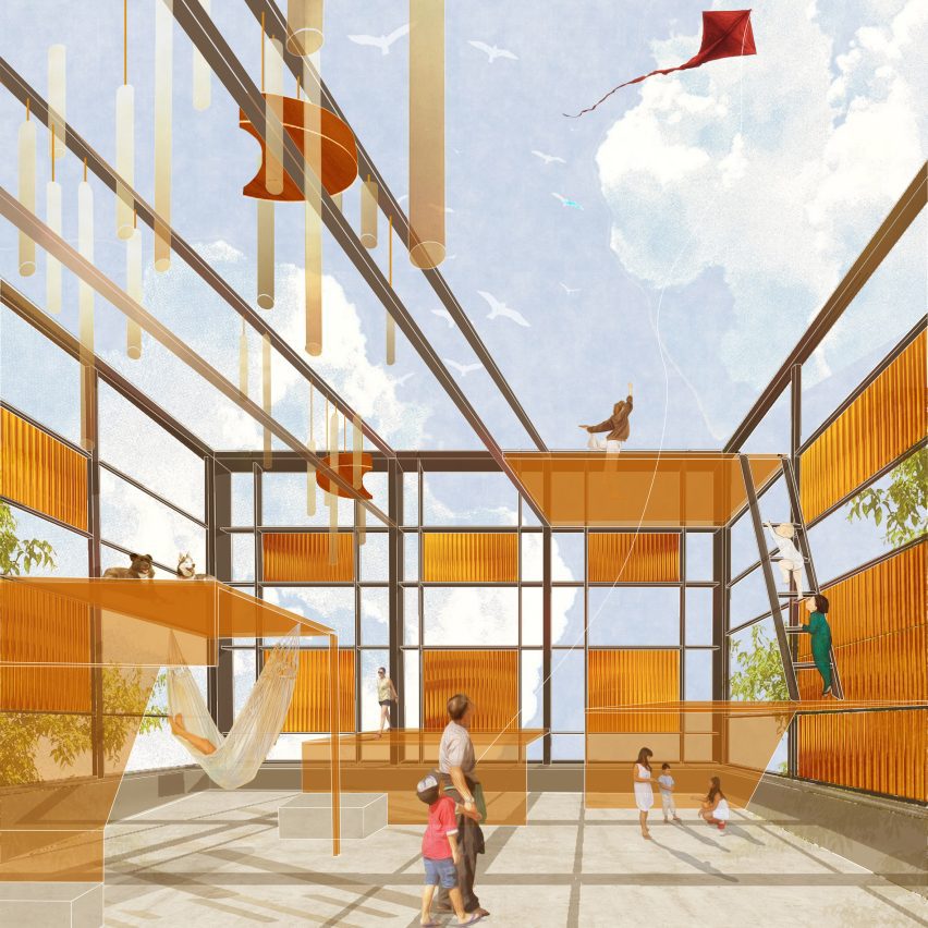Render of a community space