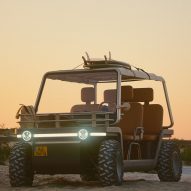 Golf cart, small car and moon buggy meet in electric vehicle Amble One