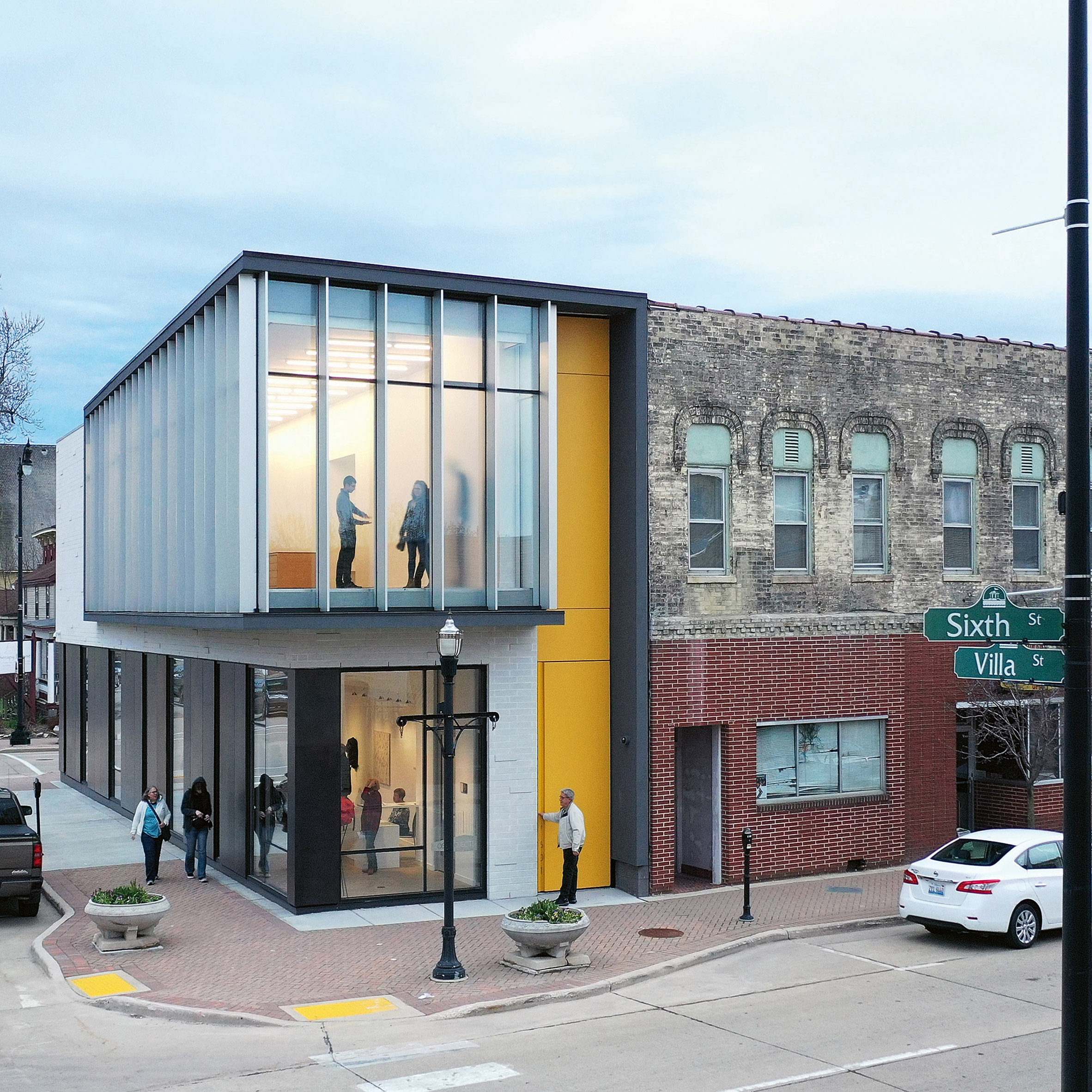 Gallery and Studio, by Johnsen Schmaling Architects, Racine, Wisconsin, 2019