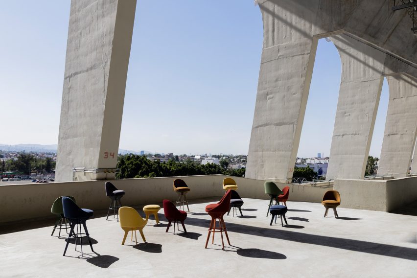 Chromatic custom furniture for Azteca Stadium