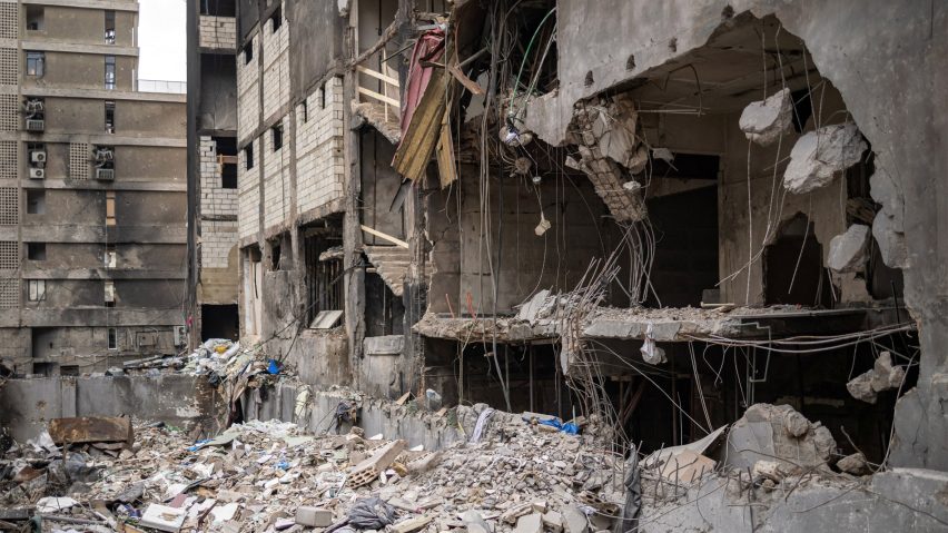 Building damage in Beirut, Lebanon