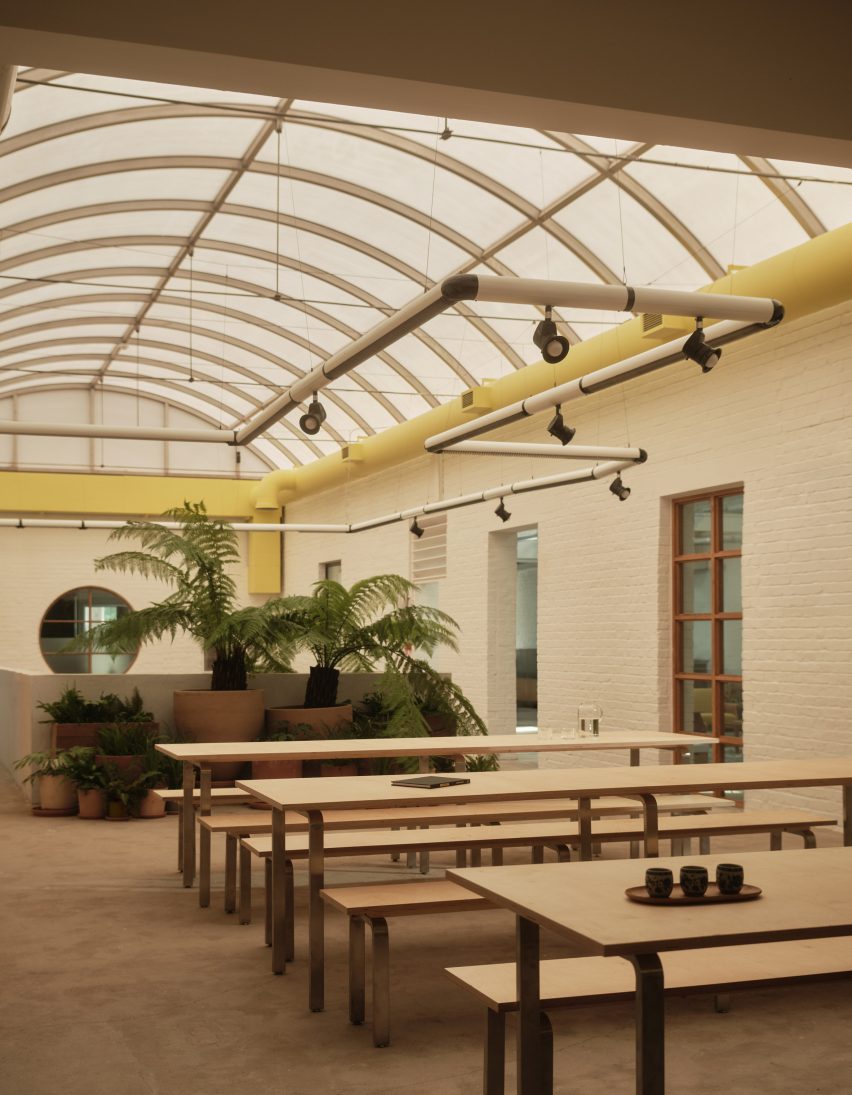Communal dining area in Cubitts headquarters