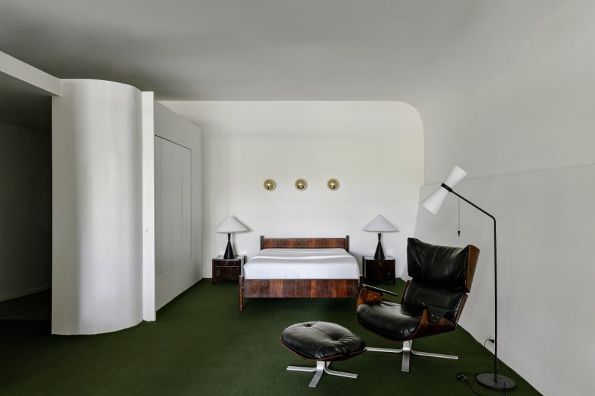 Furniture by Brazilian modernists paired with pieces by international designers including George Nelson and the Eameses