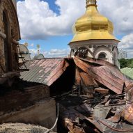 UNESCO-listed cathedral in Kyiv set alight during Russian attack