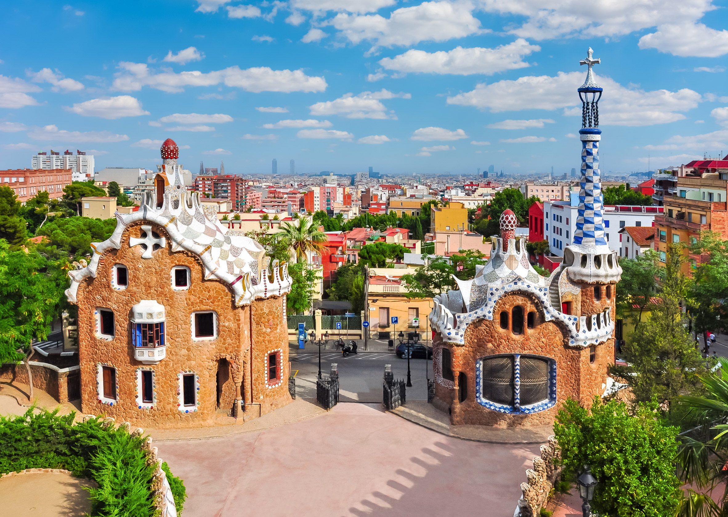 Parque Güell diseñado por Antoni Gaudí