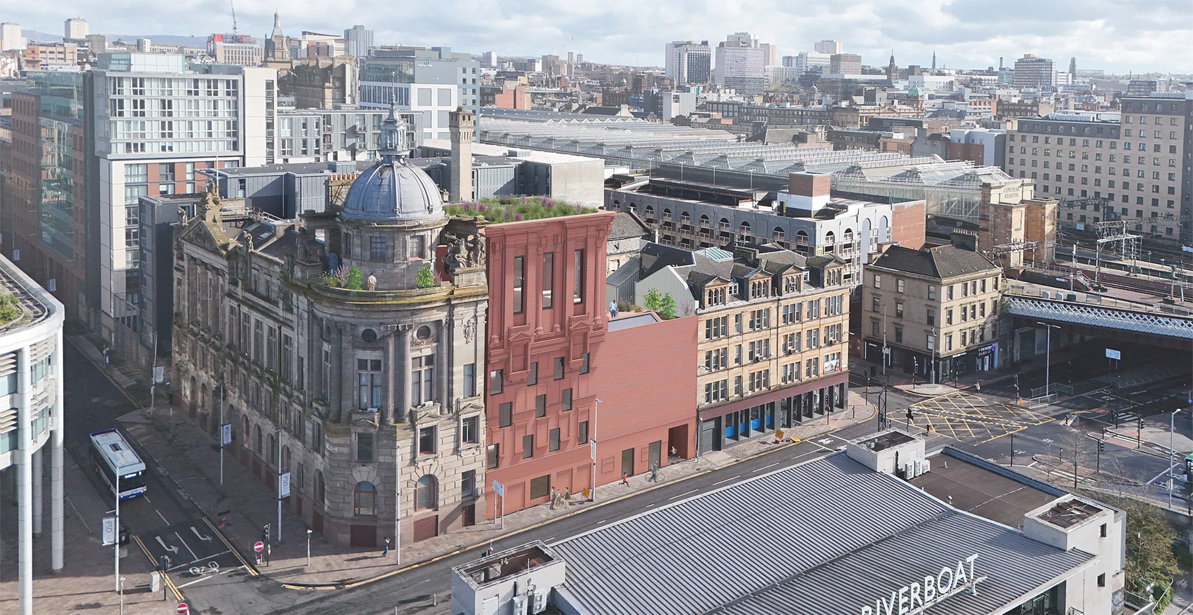 GATE: Edifício de arquitetura e intercâmbio municipal de Glasgow, de Owen Hourston