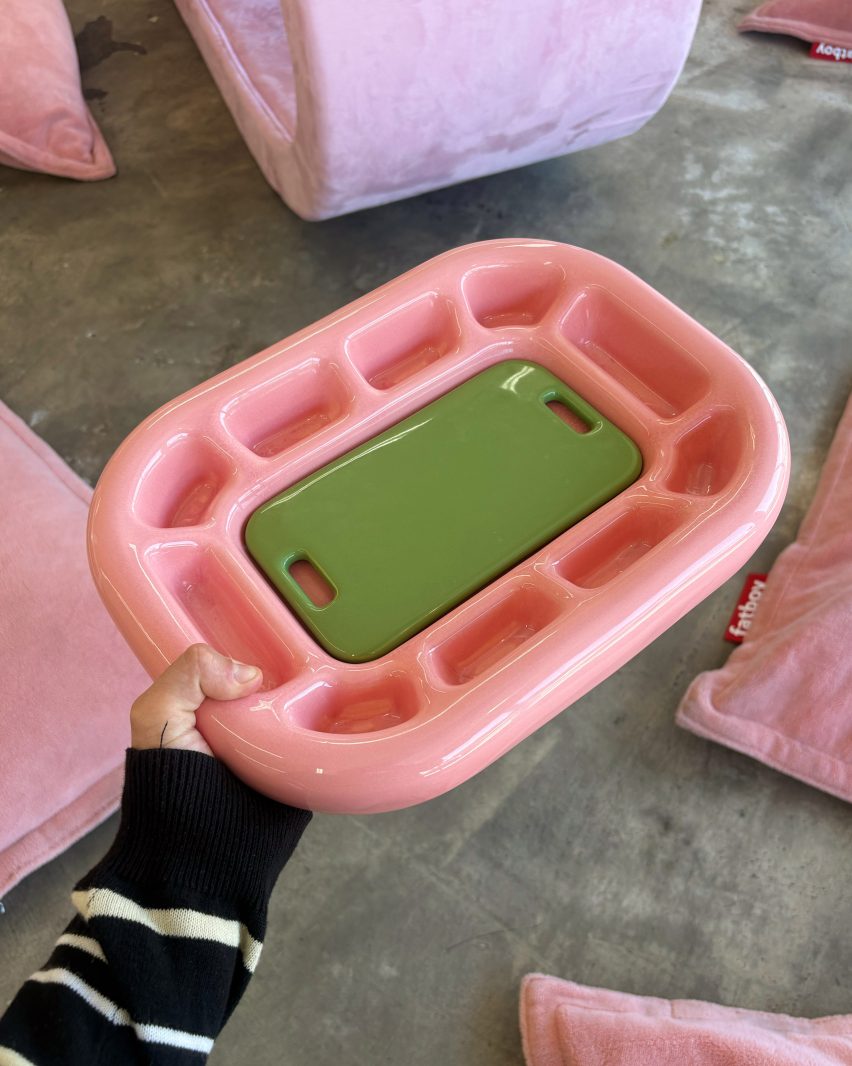 Stadium-shaped snack bowl for the World Cup