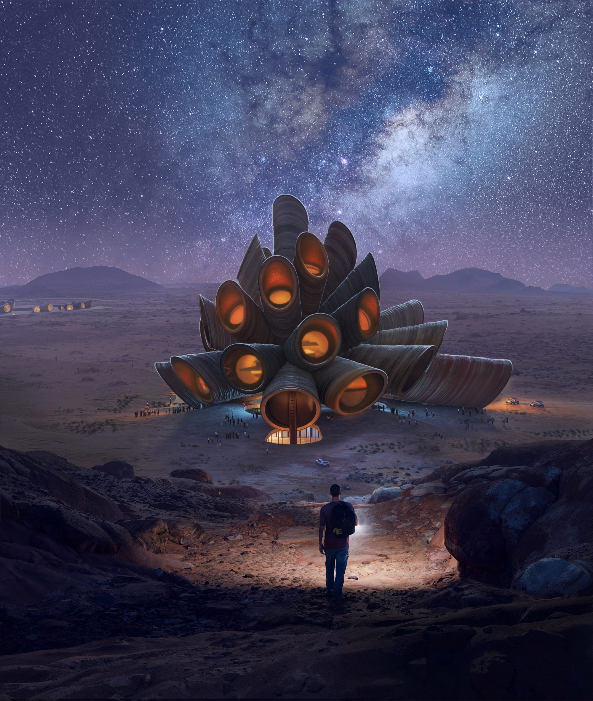 AlUla Manara "observatório espacial" em AlUla por Heatherwick Studio