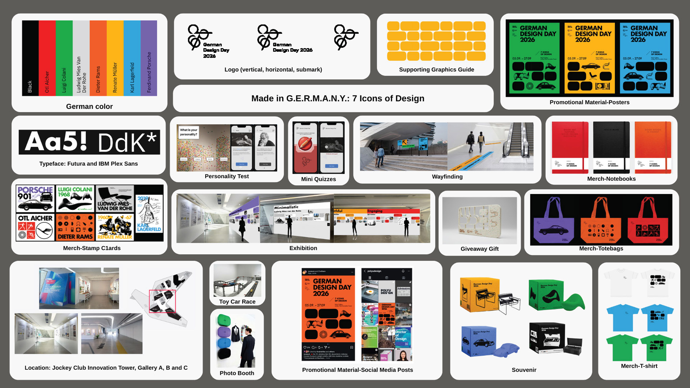 Series of renders and diagrams