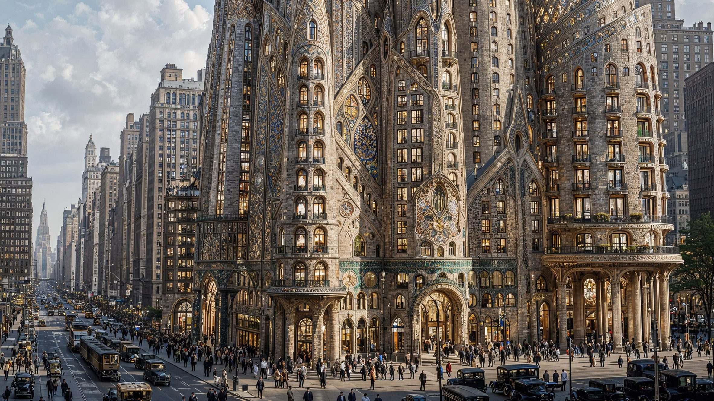 Thierry Lechanteur AI-generated image of Antoni Gaudí hotel