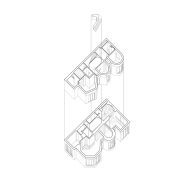 Axonometric of House on a Hill by David Kohn Architects