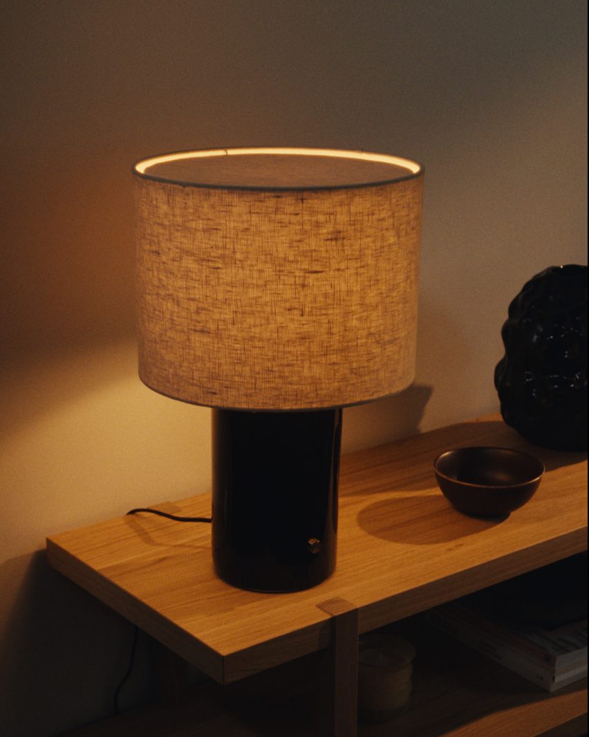 Lamp on a bench