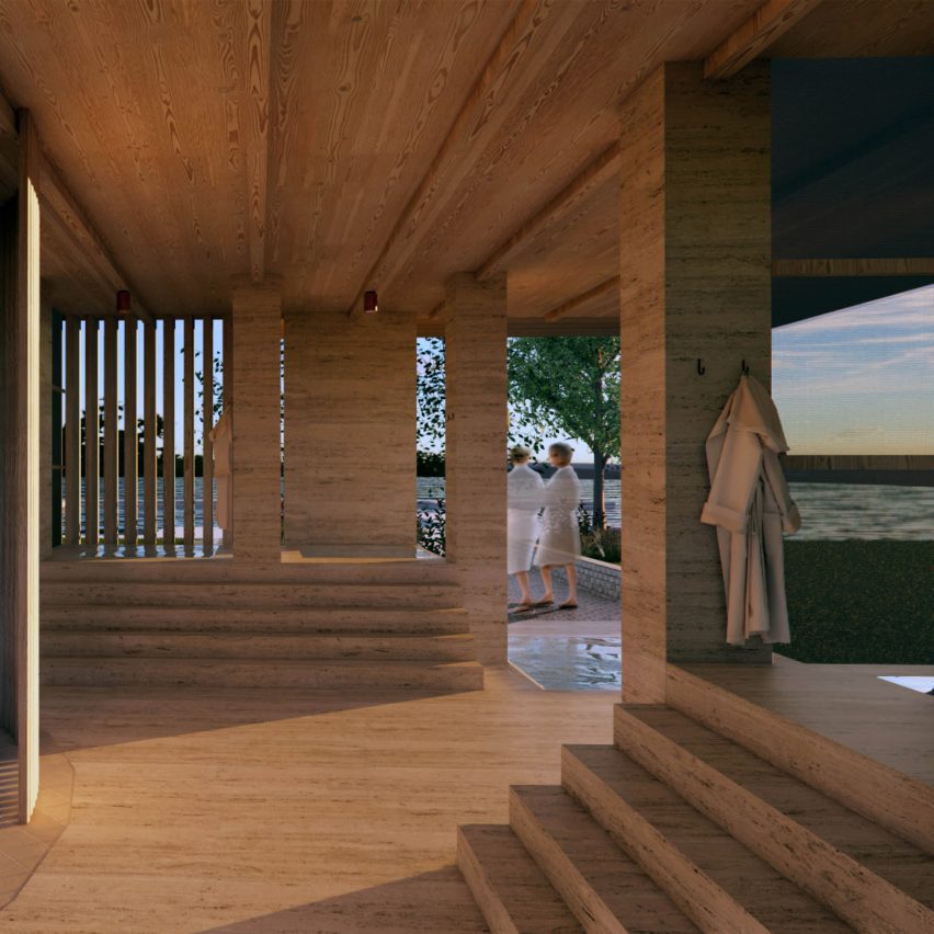Rendering showing spa interior