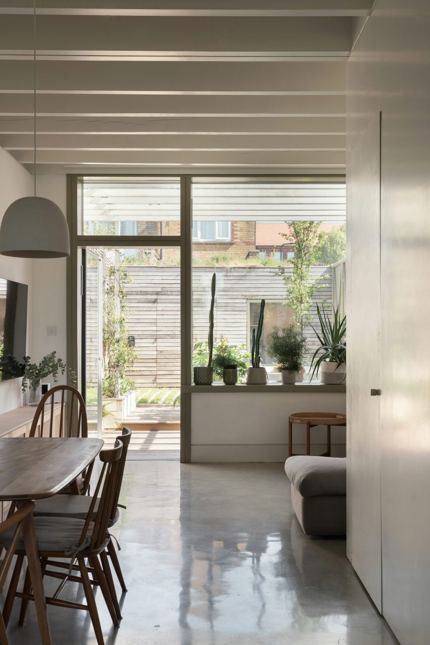 Living space interior at Leyton House by Joe Burke