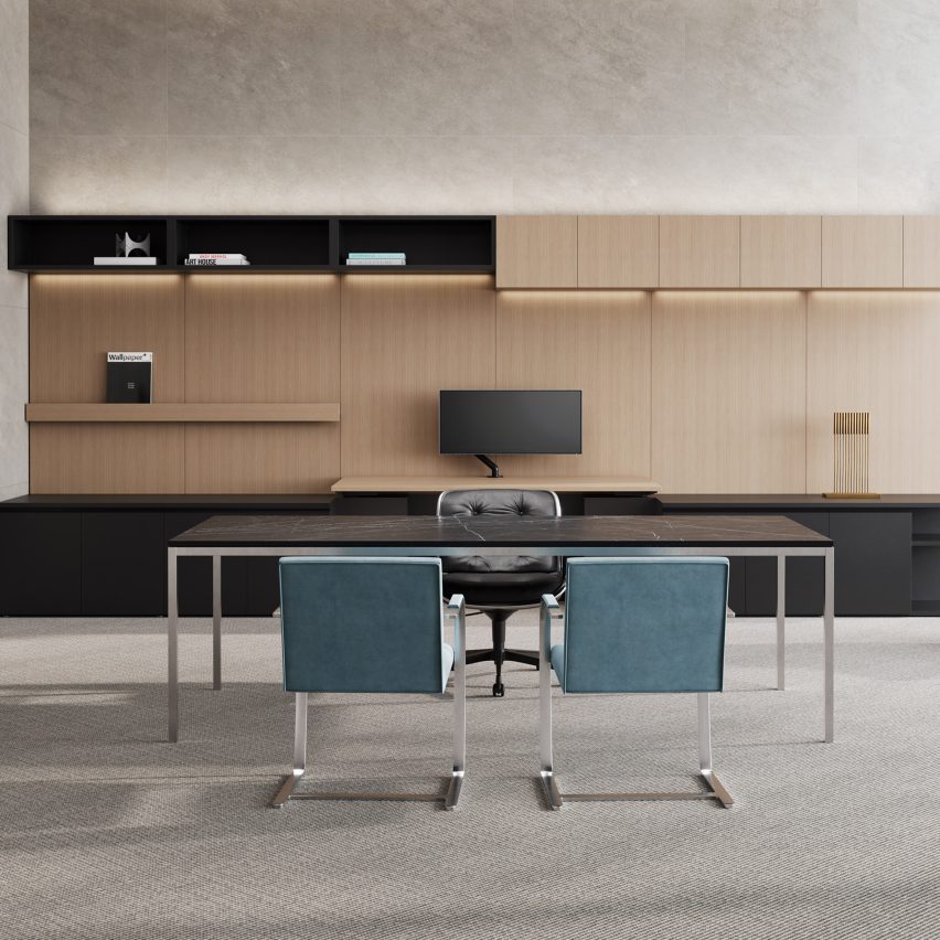 Konzert office furniture system by Paolo Dell'Elce for Knoll