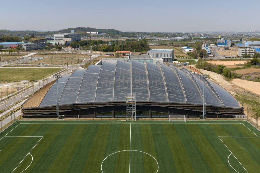 Training area at sports campus by UNStudio